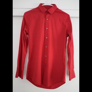 Alfani Red Button Up Dress Shirt